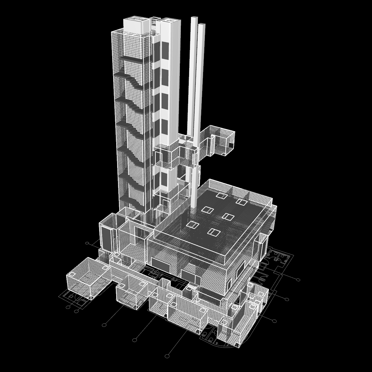 Listed luxury London hotel smoke control CFD output